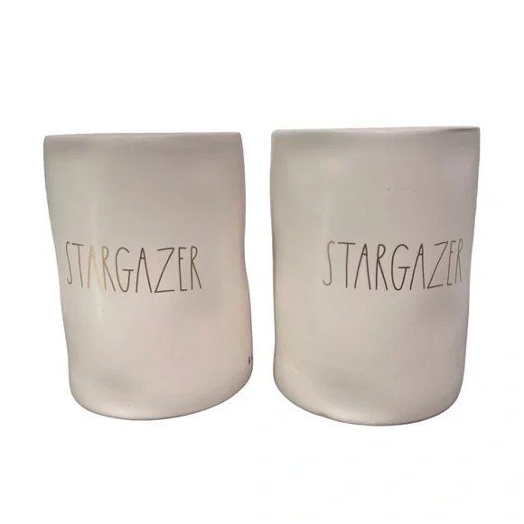 Rae Dunn Scented Candles 2 Stargazer Midnight Orchid gold star ceramic jar - Picture 5 of 9